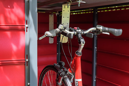 Unsere Haken-Aufhängung - Fahrradgarage | Fahrradbox