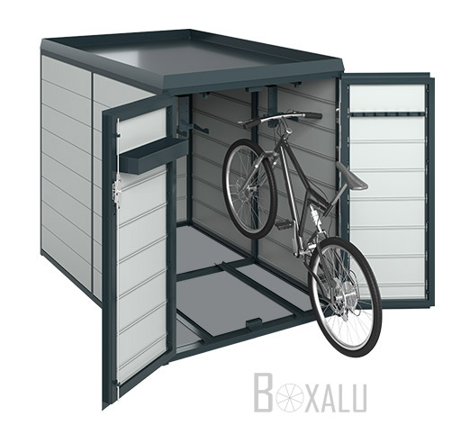 Fahrradgarage oder Fahrradbox aus Aluminium